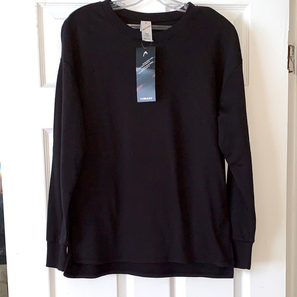 HEAD woman’s Classic Black Sweatshirt size small NWT
